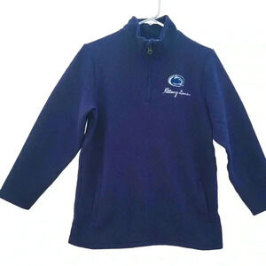 Champion Womens L textured Quarter Zip Nittany Lions Turtleneck Sweater